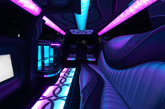 limousine with mood lighting