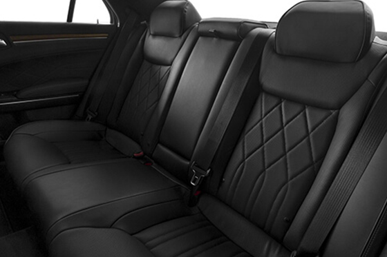 Leather seats on car