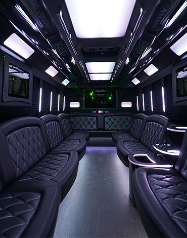 San Jose party bus interior